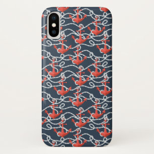 Nautical Anchors And Rope Pattern Case-Mate iPhone Case