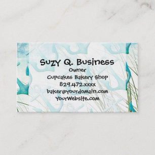 Nautical Anchors Beach Ocean Seaside Coastal Theme Business Card