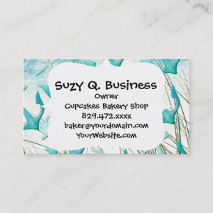 Nautical Anchors Beach Ocean Seaside Coastal Theme Business Card
