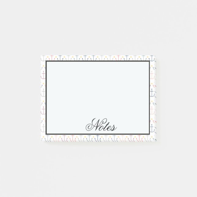 Nautical Anchors Post-it Notes (Front)