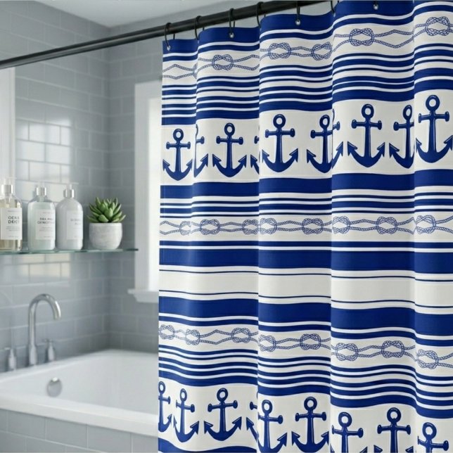 Nautical Anchors Ropes And Stripes (Creator Uploaded)