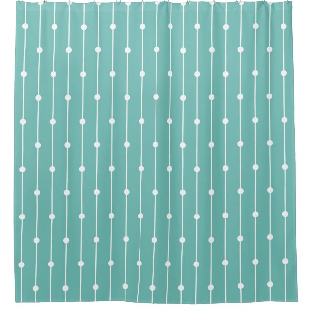 Nautical Aqua and White striped and dotted modern (Front)