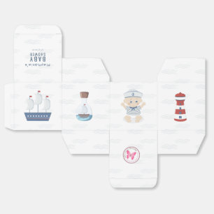 Nautical Baby Boy Baby Shower Favor Box