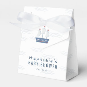Nautical Baby Boy Baby Shower  Favor Box
