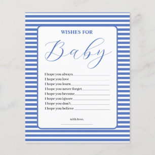 Nautical Baby Boy Wishes for Baby Shower Game