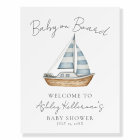 Nautical Baby On Board Shower Welcome Sign