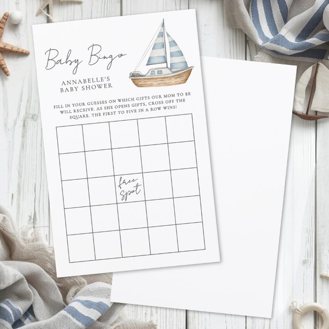 Nautical Baby Shower Bingo Game (Nautical Baby Shower Bingo Game)