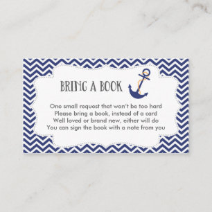 Nautical Baby Shower Book Request Card