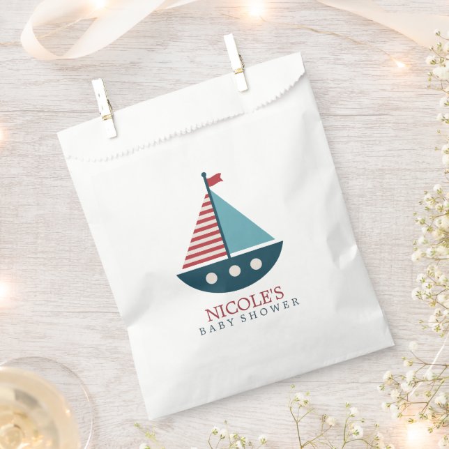 Nautical Baby Shower Favour Bag (Clipped)