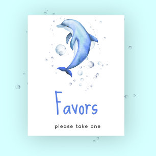 Nautical baby shower - favours, please take one poster