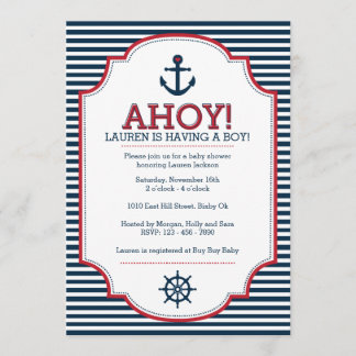 Nautical Baby Shower Invitation
