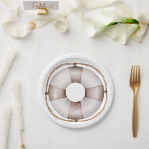 Nautical Baby Shower Lifesaver Paper Plate