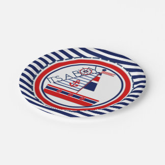 Nautical Baby Shower Paper Plate