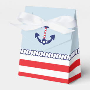 Nautical Baby Shower Patriotic Anchor Thank You Favor Box