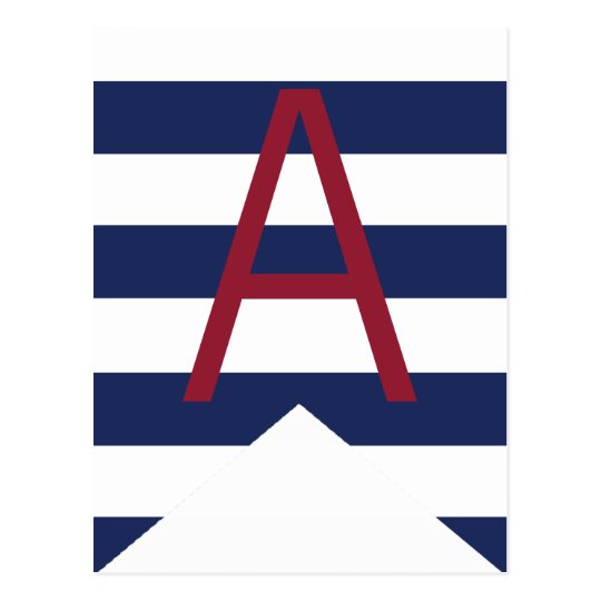 Nautical Baby Shower Personalized Bunting Flag Postcard