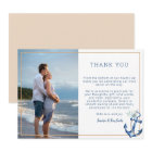 Nautical Baby Shower Photo Thank You Card | Waterc