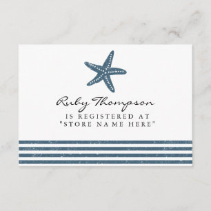 Nautical Baby Shower Registry Insert Card