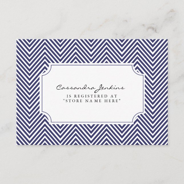 Nautical Baby Shower Registry Insert Card (Front)