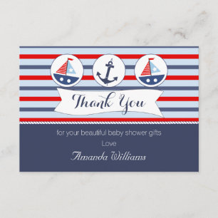 Nautical Baby Shower Thank You Card