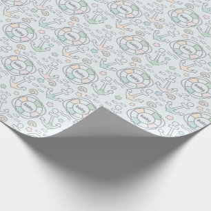 Nautical Baby Shower Wrapping Paper