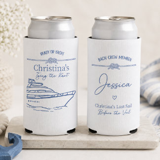 Nautical Bach Crew Koozie | Bachelorette Favour