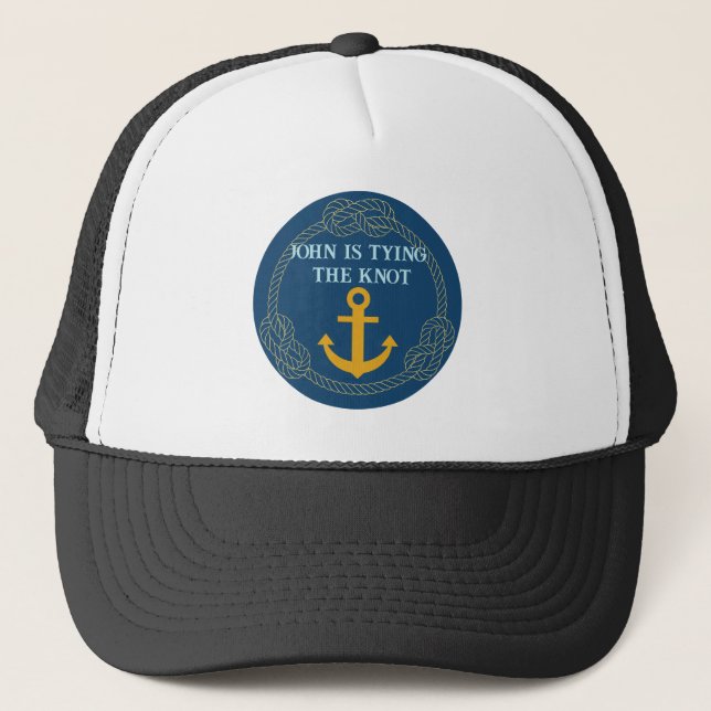 Nautical Bachelor Party Trucker Hat (Front)