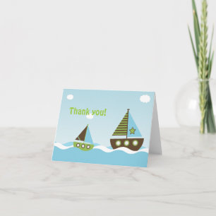 Nautical Bateau à voile Baby Boy Baby shower Merci
