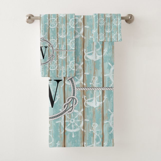 Nautical Beach  Bath Towel Set (Insitu)