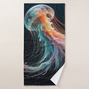nautical/beach/coastal jellyfish  bath towel