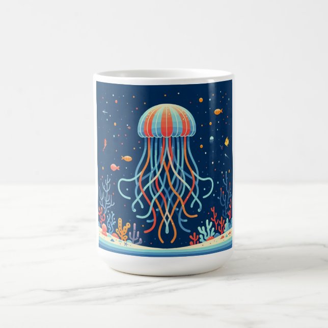 nautical/beach/coastal jellyfish coffee mug (Center)