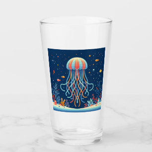 nautical/beach/coastal jellyfish glass