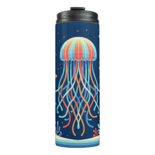 nautical/beach/coastal jellyfish thermal tumbler