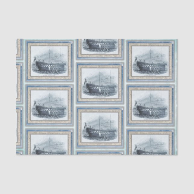 Nautical Beach Design Series 20 Tissue Paper (Front)