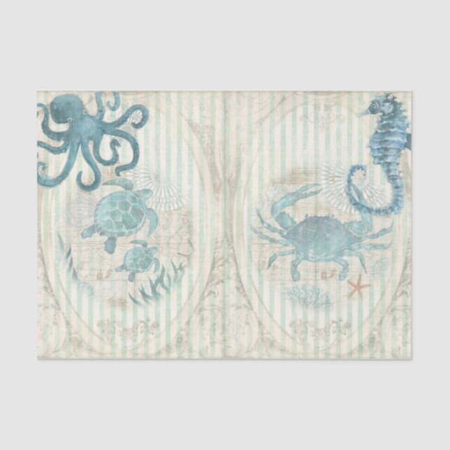 Nautical Beach Design Series 2 Tissue Paper (Front)