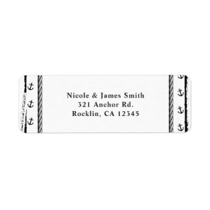 Nautical Beach Mariage nuptiale Shower Invitation