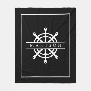Nautical Beach Name Fleece Blanket