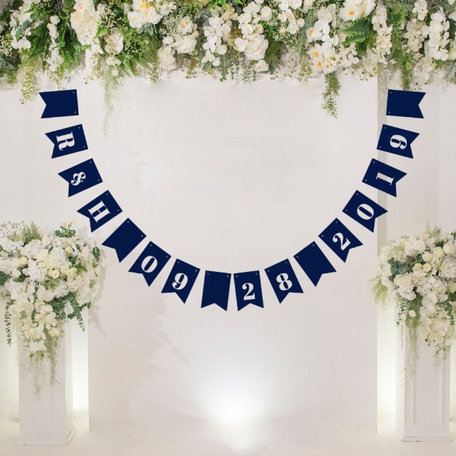 nautical beach navy blue wedding bunting flags (nautical beach navy blue wedding bunting flags)