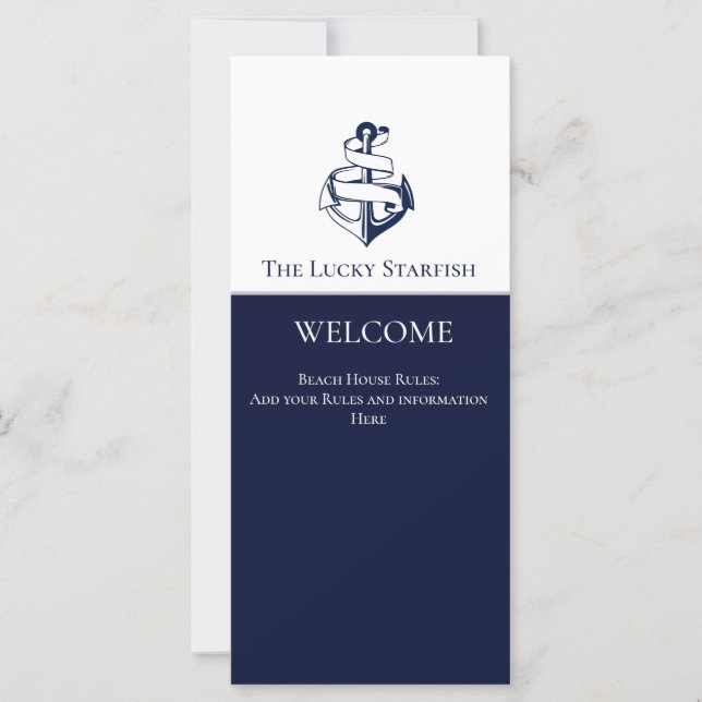 Nautical Beach Rental Rules List (Front)