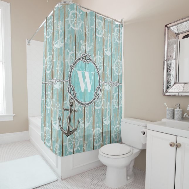 Nautical Beach Shower Curtain (In Situ)