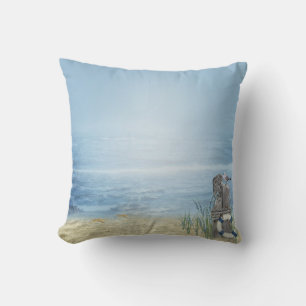 Nautical Beach Throw Pillow