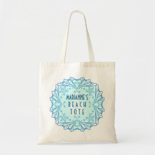 Nautical Beach Tote Personalized with Pretty Shell Bag