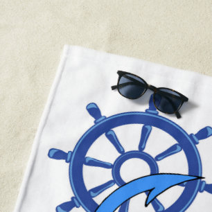 Nautical beach towel