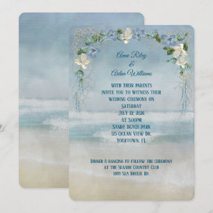 Nautical Beach Wedding Invite