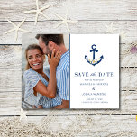 Nautical Beach Wedding Photo Save the Date Announcement Postcard<br><div class="desc">Invite your loved ones to your special day with this Nautical Beach Photo Wedding save the date postcard. Featuring a chic,  contemporary design,  this postcard is the perfect way to announce your upcoming wedding and ask family and friends to reserve your wedding date.</div>