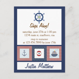 Nautical Birthday Party Invitation
