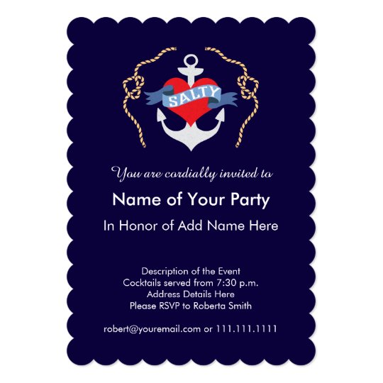 Nautical Birthday Salty Old Salt Card