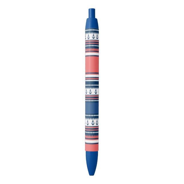 Nautical. Black Ink Pen (Front Vertical)
