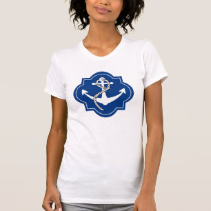 Nautical Blue Anchor Silhouette T-Shirt