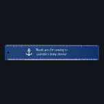 Nautical Blue and White Anchor Baby Shower Favour Ruler<br><div class="desc">This blue ruler has a white anchor on it. You can personalize the text with the honoree's name. This ruler thanks the baby shower guests for coming.</div>