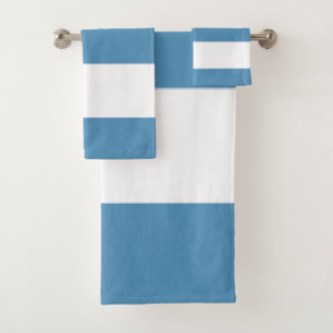 Nautical Blue and White Stipes on a Bath Towel Set
